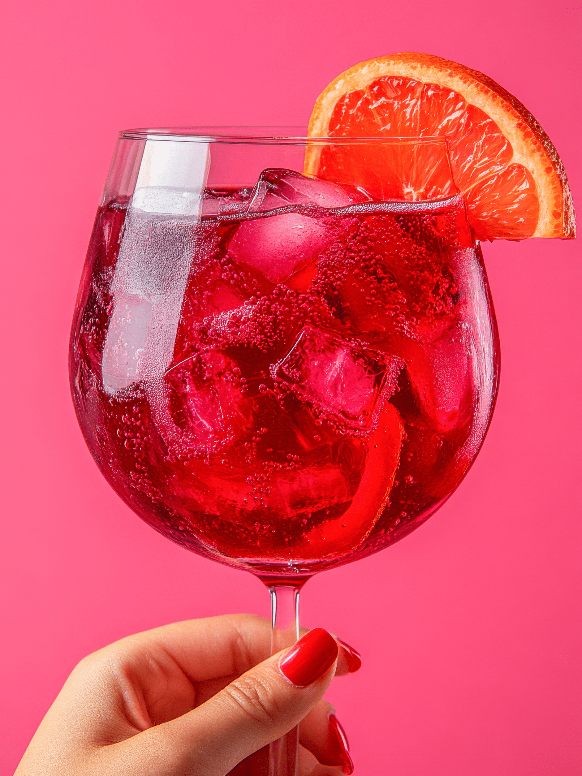 Red Wine Mixed In Cocktail